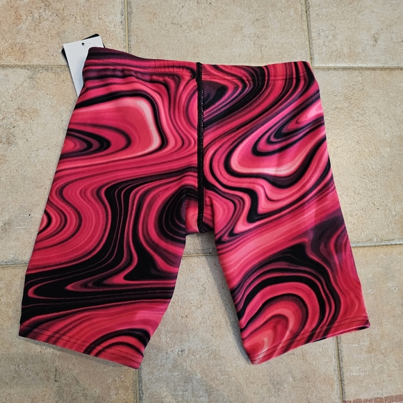 TYR Kids 22 Red Black Swirl Jammer Swim Suit Small - Picture 5 of 5